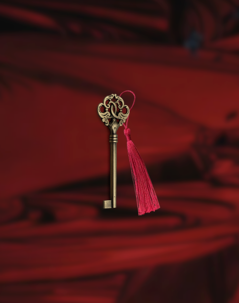 Railway Hotel - Brass Keychain Set w/ Acrylic Charm