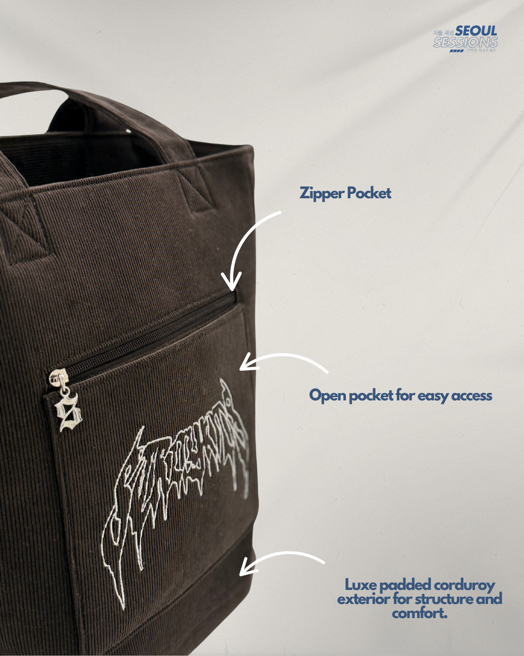Stray Kids Embroidered XL Shopping Tote