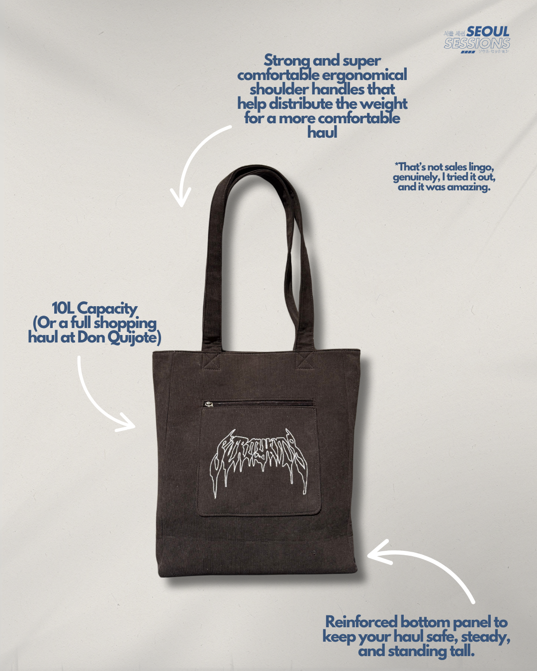 Stray Kids Embroidered XL Shopping Tote