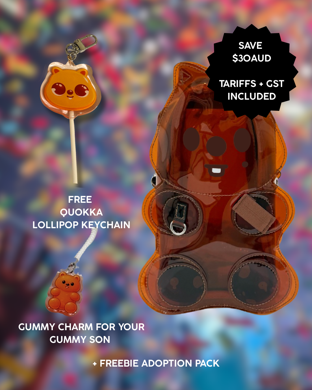 BUNDLE - SKZOO Gummy Crossbody/Backpack