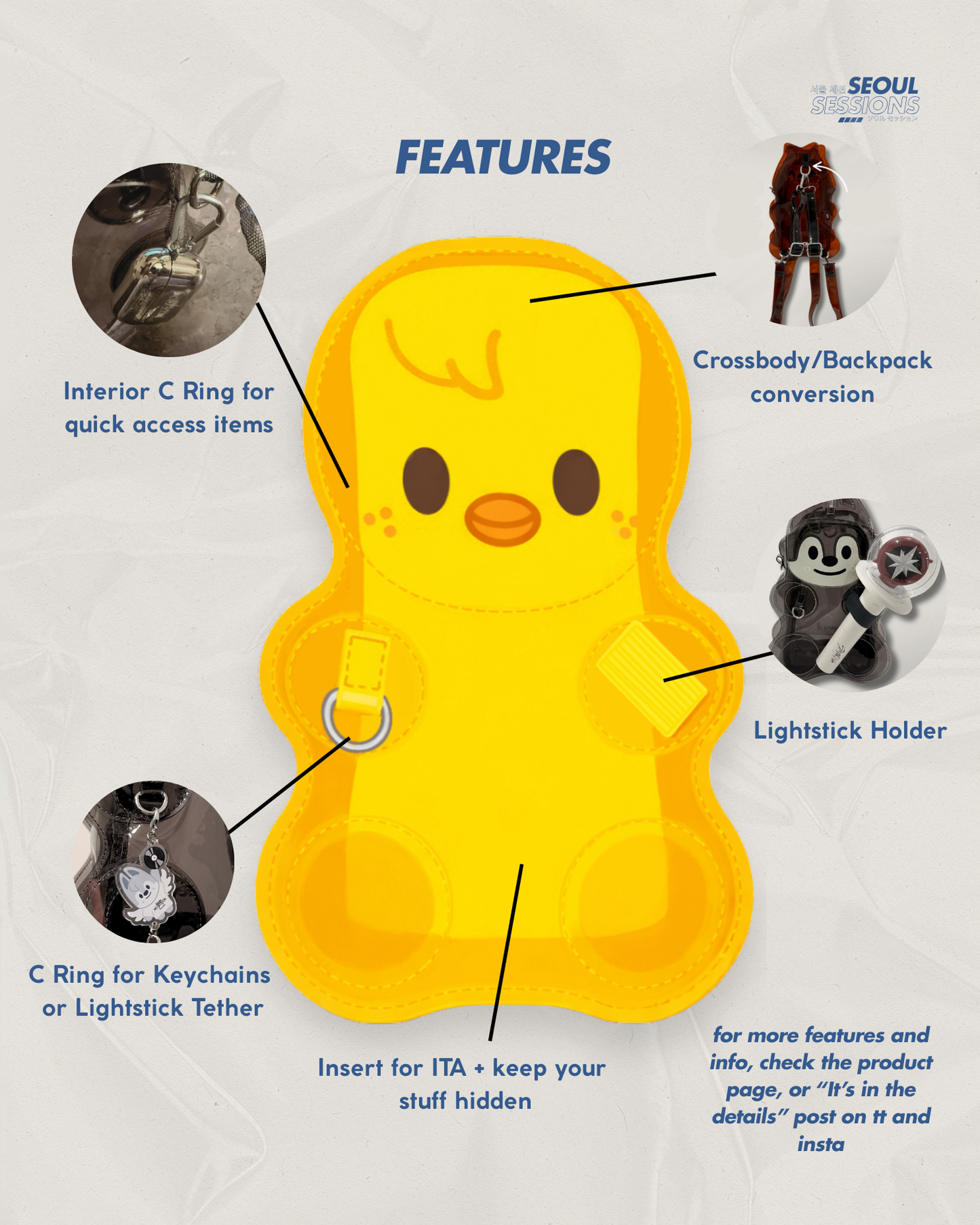 Skzoo Gummy Concert Crossbody/Backpack