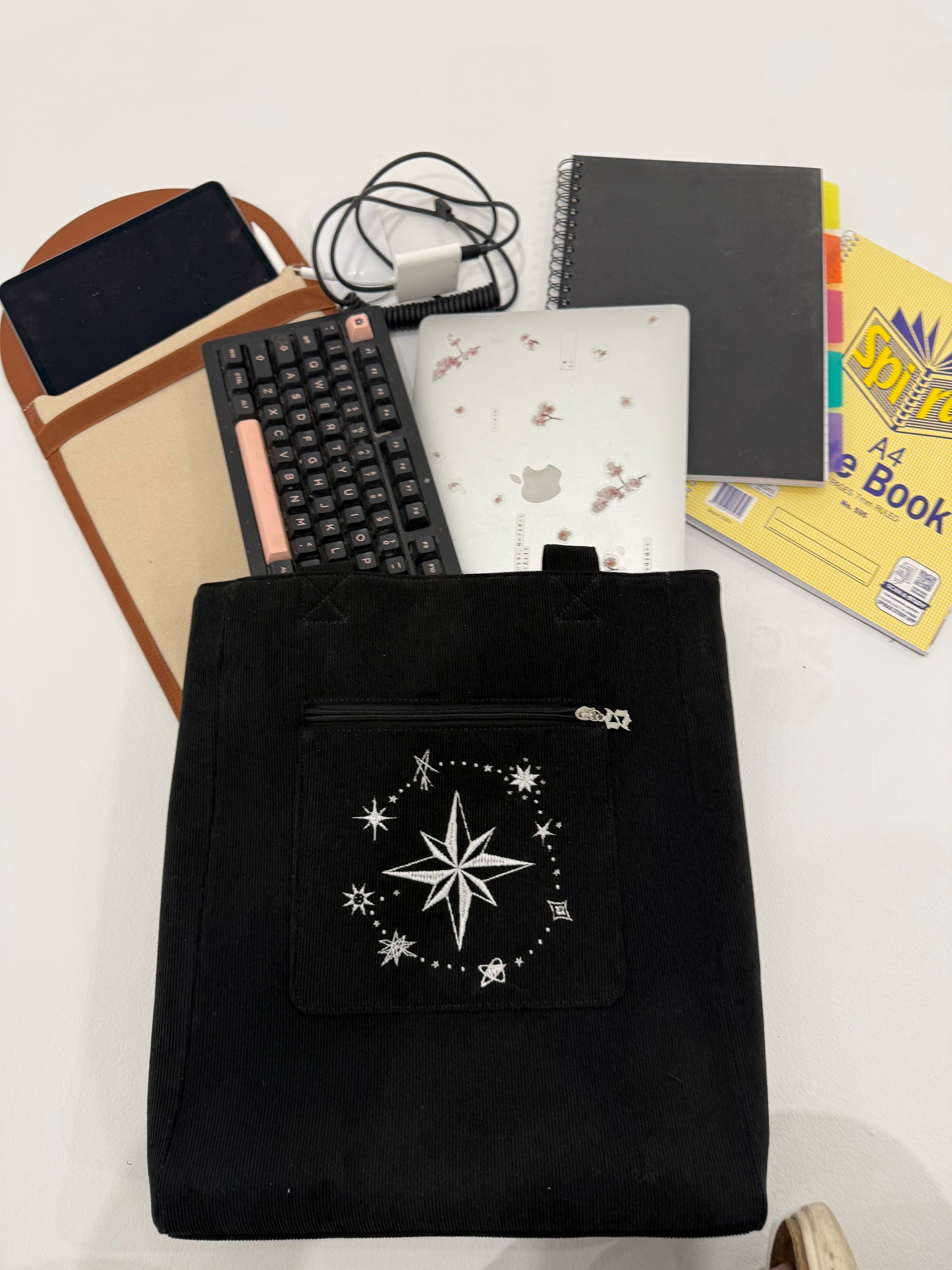 BUNDLE - Stay Star XL Embroidered Shopping Tote w/ Laptop Sleeve
