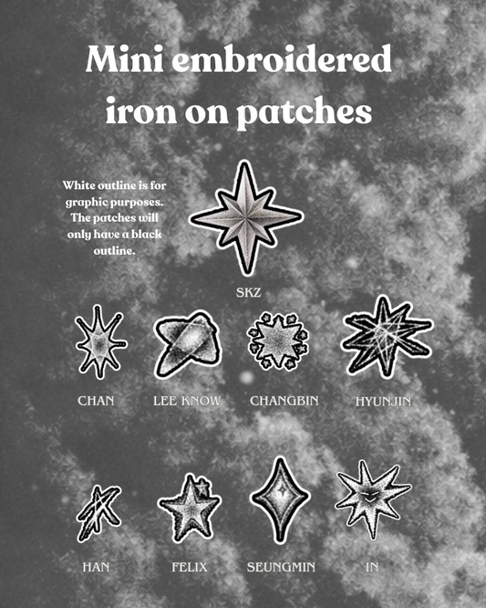 Stay Stars Mini Embroidered Patches Bundle