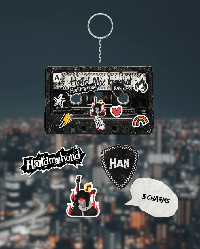 Hold My Hand Cassette Shaker Keychain