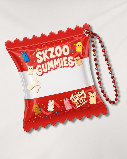Gummy Skzoo Shaker Puff Keychain