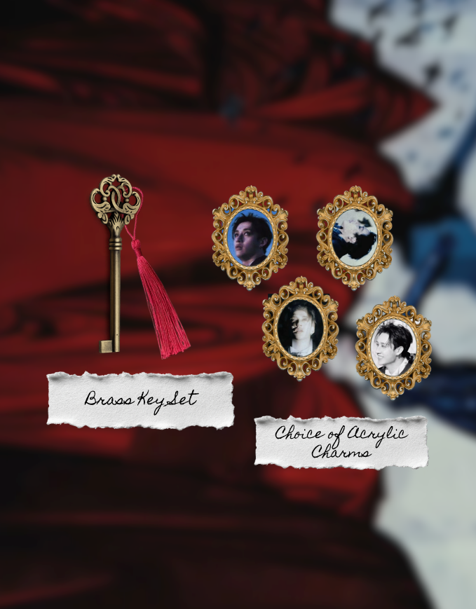 Railway Hotel - Brass Keychain Set w/ Acrylic Charm